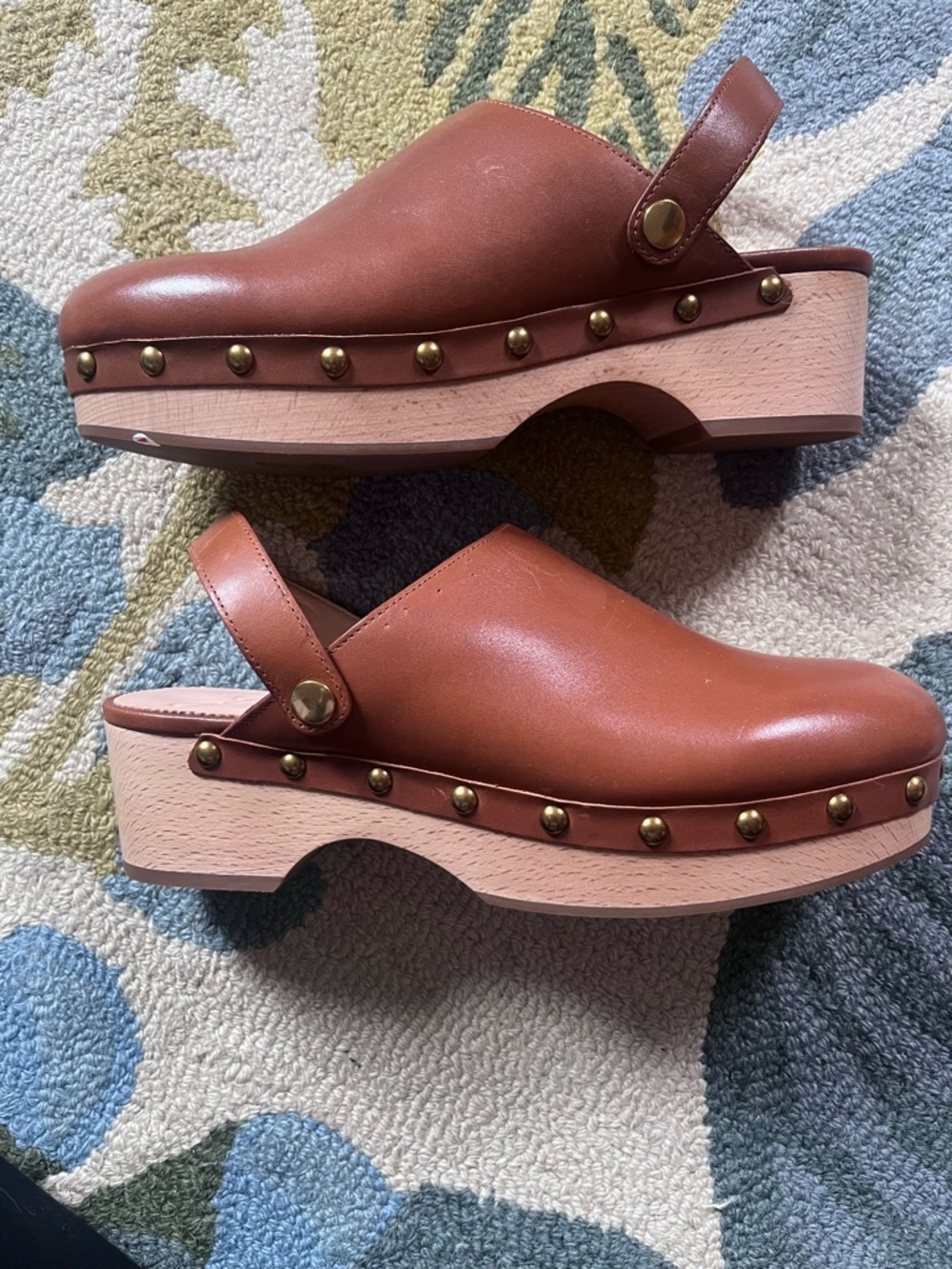New Convertible Leather Clogs - Size 8